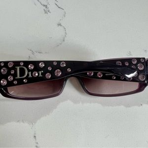 Authentic Dior Crystal Logo Sunglasses in Pink vintage Early 2000s, y2k, 90s